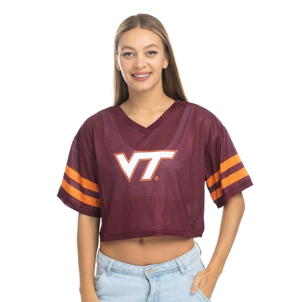 Virginia Tech Zoozatz V-Neck Mesh Football Tee