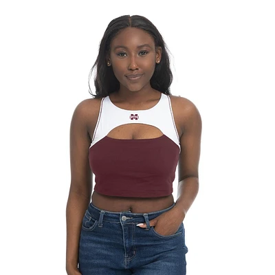 Mississippi State Zoozatz Peek-a-Boo Sports Bra