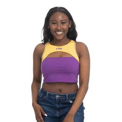 LSU Zoozatz Peek-a-Boo Sports Bra