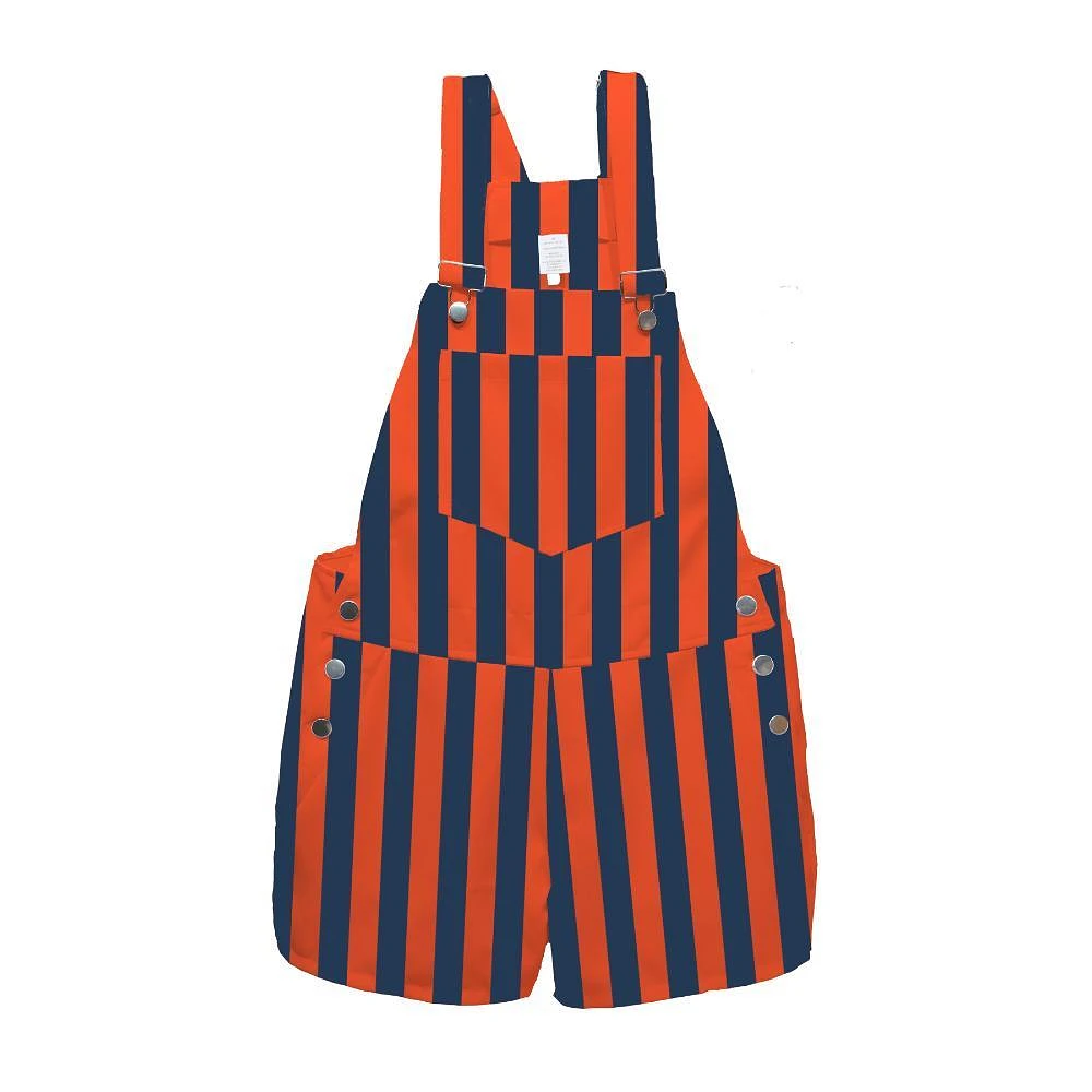 Navy and Orange Women's Team Overall Shorts