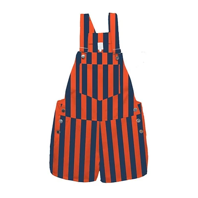 Navy and Orange Women's Team Overall Shorts