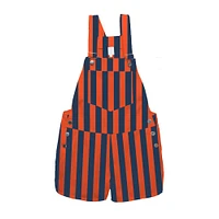 Navy and Orange Women's Team Overall Shorts