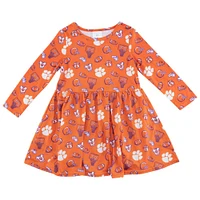 Clemson Zoozatz Toddler Sports Long Sleeve Dress