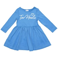 UNC Zoozatz Toddler Script Heart Long Sleeve Dress