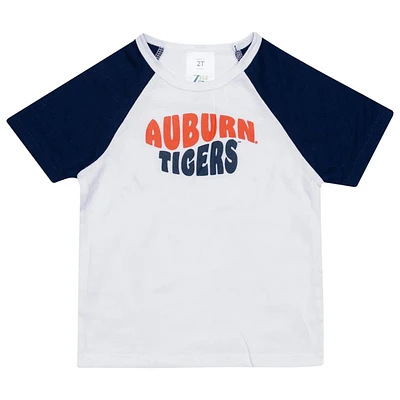 Auburn Zoozatz Toddler Colorblock Raglan Tee