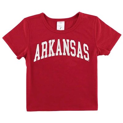 Arkansas Zoozatz YOUTH Glitter Arch Wordmark Tee