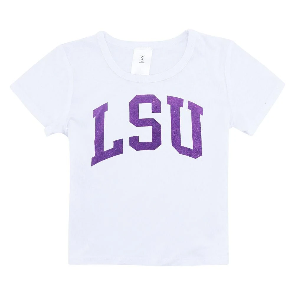 LSU Zoozatz YOUTH Glitter Arch Wordmark Tee