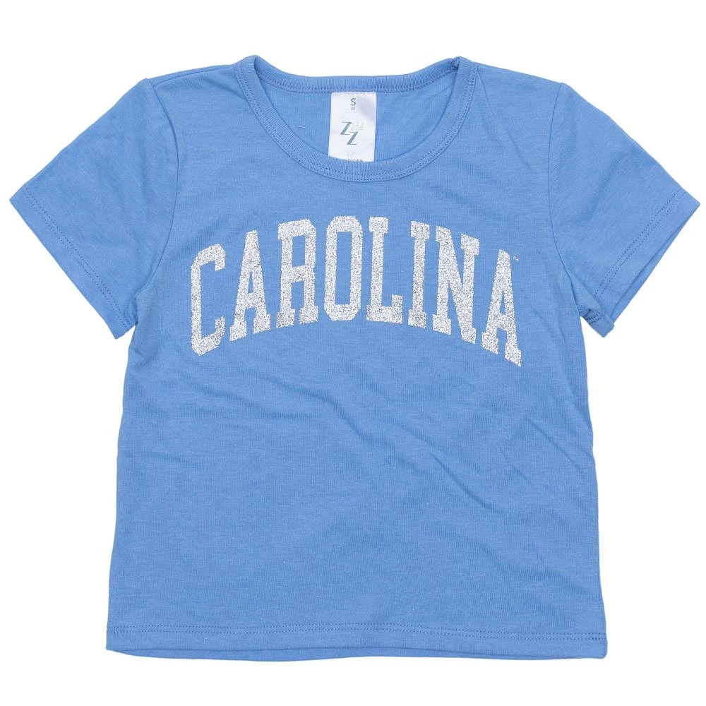 UNC Zoozatz YOUTH Glitter Arch Wordmark Tee