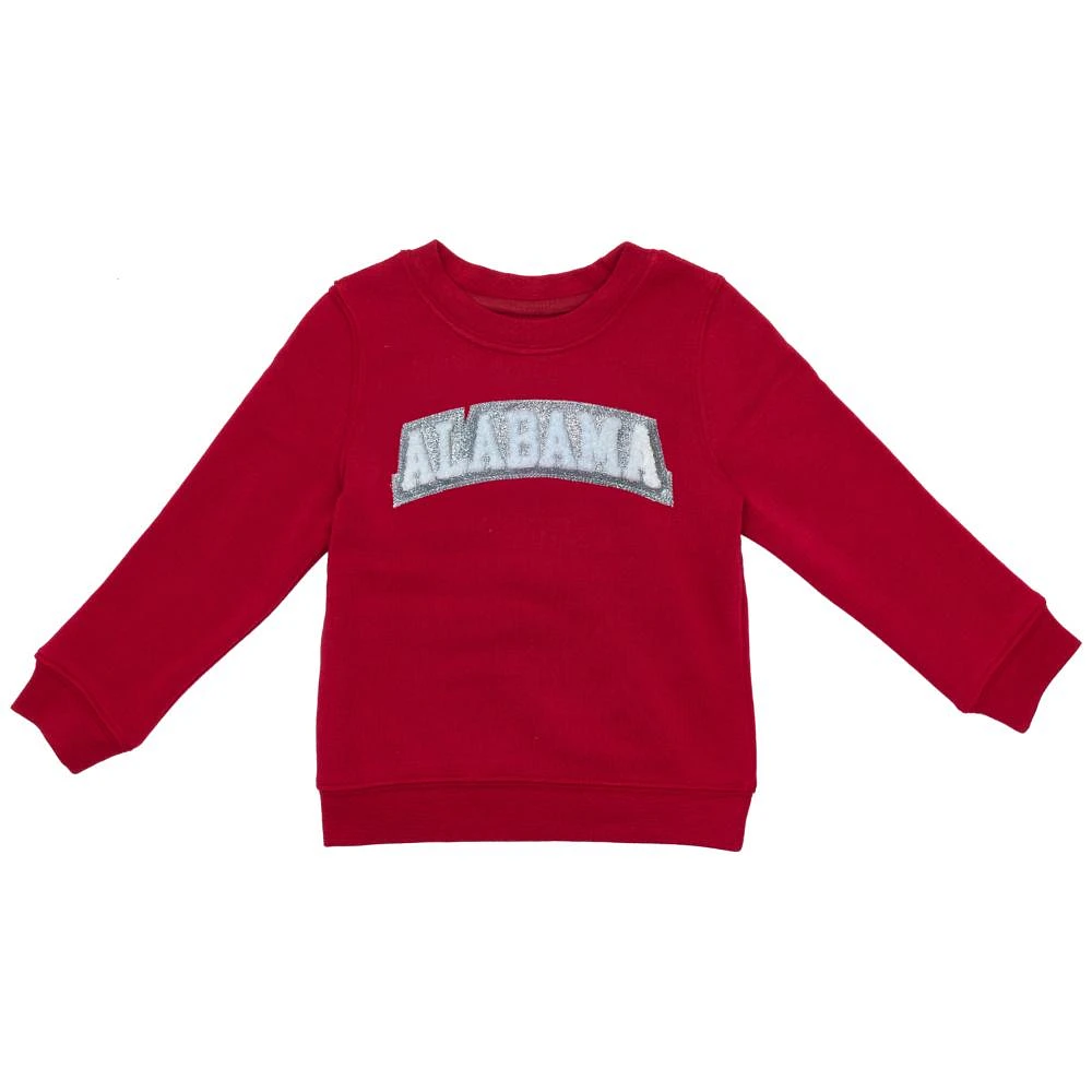 Alabama Zoozatz Toddler Glitter Arch Fleece Crew