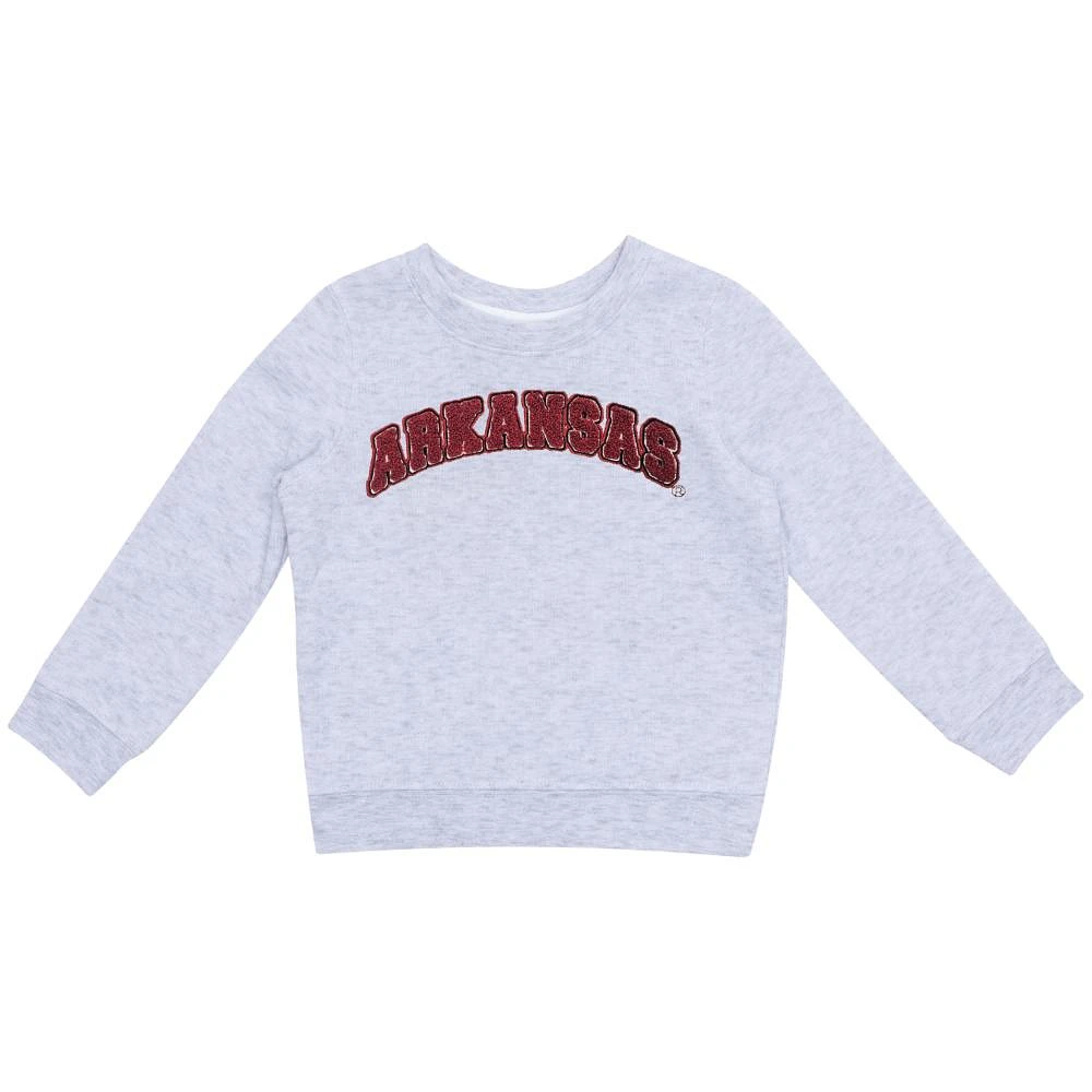 Arkansas Zoozatz Toddler Outlined Chenille Fleece Crew