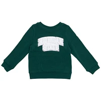 Michigan State Zoozatz Toddler Glitter Arch Fleece Crew