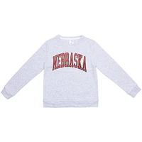 Nebraska Zoozatz YOUTH Faux Suede Fleece Crew