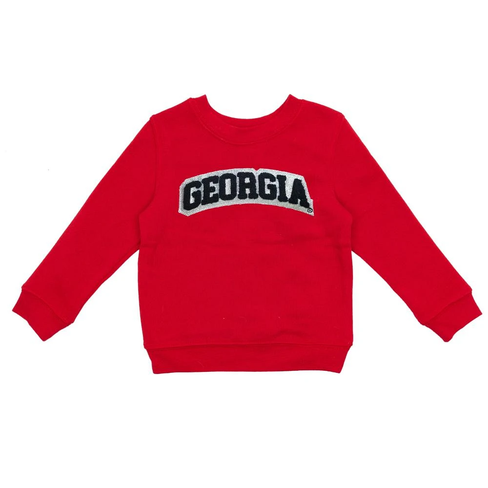 Georgia Zoozatz Toddler Glitter Arch Fleece Crew