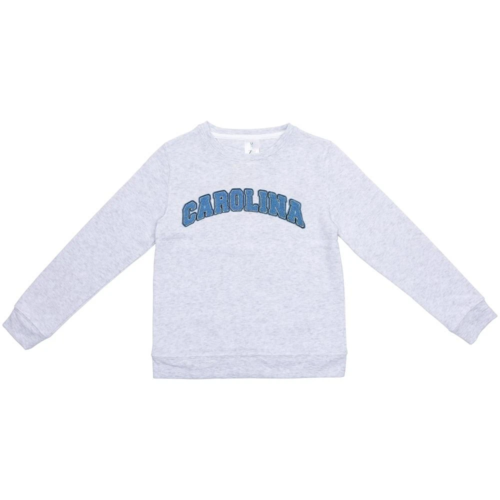 UNC Zoozatz YOUTH Outlined Chenille Fleece Crew