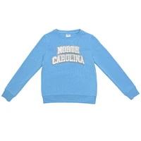 UNC Zoozatz YOUTH Glitter Arch Fleece Crew