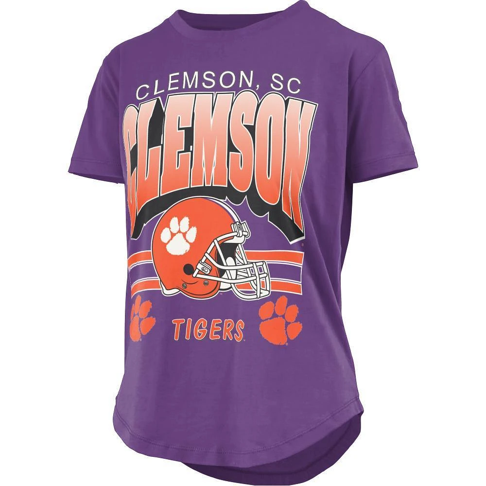 Clemson Pressbox Women's Sheffield Rounded Bottom Top