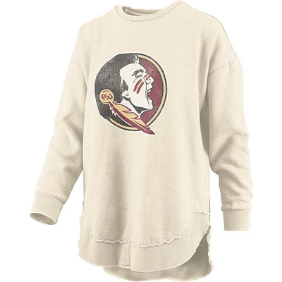 Florida State Pressbox Women's Distressed Logo Vintage Wash Poncho