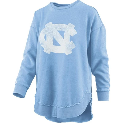 UNC Pressbox Women's Distressed Logo Vintage Wash Poncho