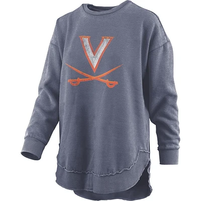 Virginia Pressbox Women's Distressed Logo Vintage Wash Poncho