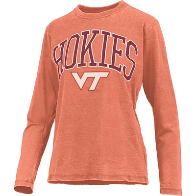 Virginia Tech Pressbox Women's New Zealand Vintage Wash Long Sleeve Tee