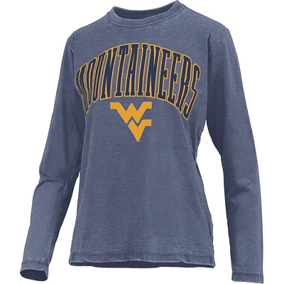 West Virginia Pressbox Women's New Zealand Vintage Wash Long Sleeve Tee