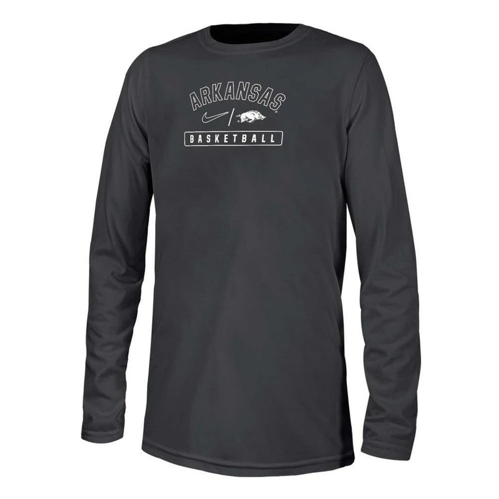 Arkansas Nike YOUTH Dri-Fit Legend Basketball Long Sleeve Tee