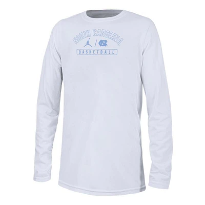 UNC Jordan Brand YOUTH Dri-Fit Legend Basketball Long Sleeve Tee