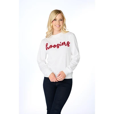 Indiana Stewart Simmons The Glitter Script Long Sleeve Sweater