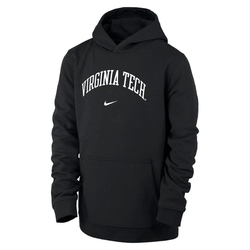 Virginia Tech Nike YOUTH Arch Club Fleece Hoodie