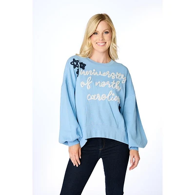 UNC Stewart Simmons The Glitter Script Balloon Pullover