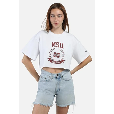 Mississippi State Hype And Vice Giant Logo Track Top Cropped Tee