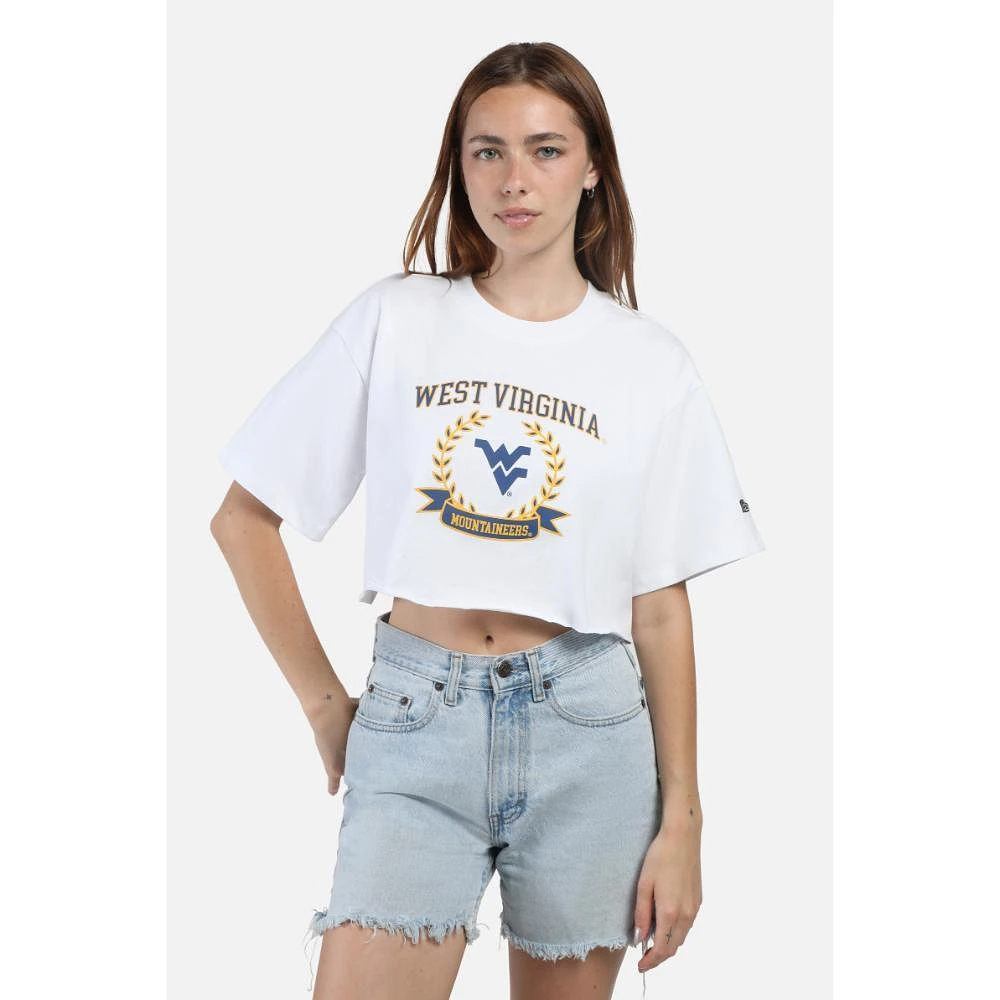 West Virginia Hype And Vice Giant Logo Track Top Cropped Tee