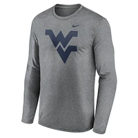 West Virginia Nike Legend Primary Logo Long Sleeve Tee