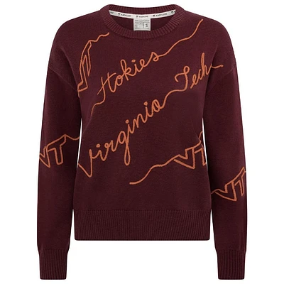 Virginia Tech KadyLuxe Love Letter Sweater