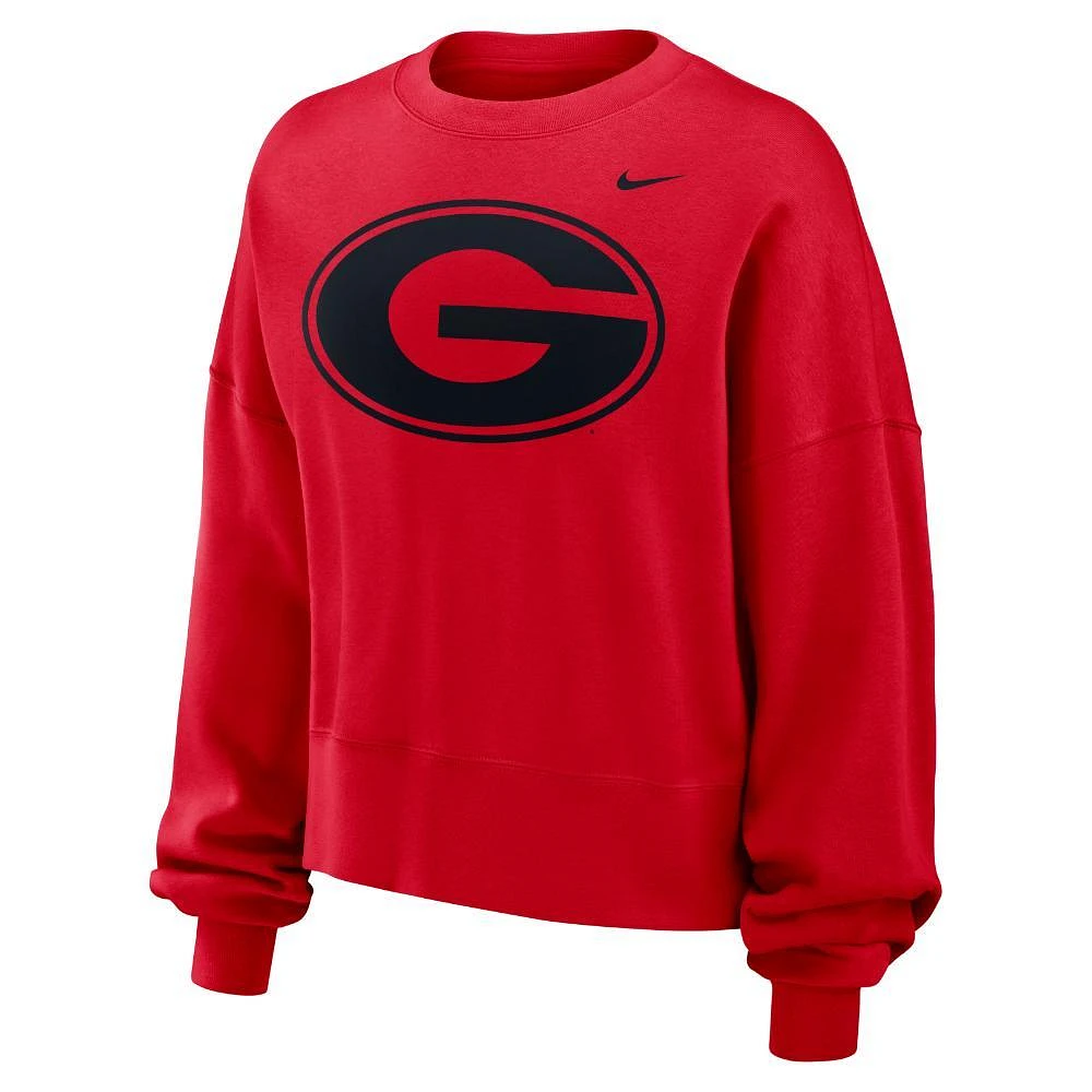 Georgia Nike Women's Essential Fleece Crew