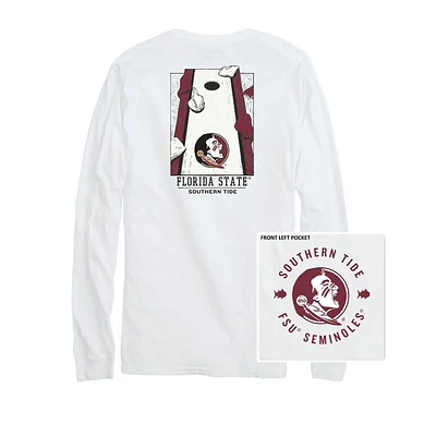 Florida State Southern Tide Cornhole Board Long Sleeve Tee