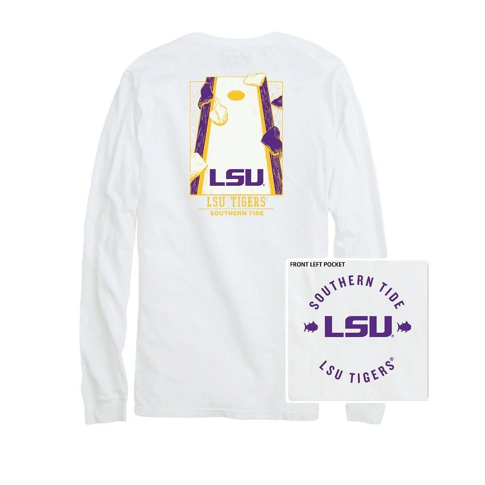 LSU Southern Tide Cornhole Board Long Sleeve Tee