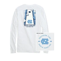 North Carolina Southern Tide Cornhole Board Long Sleeve Tee