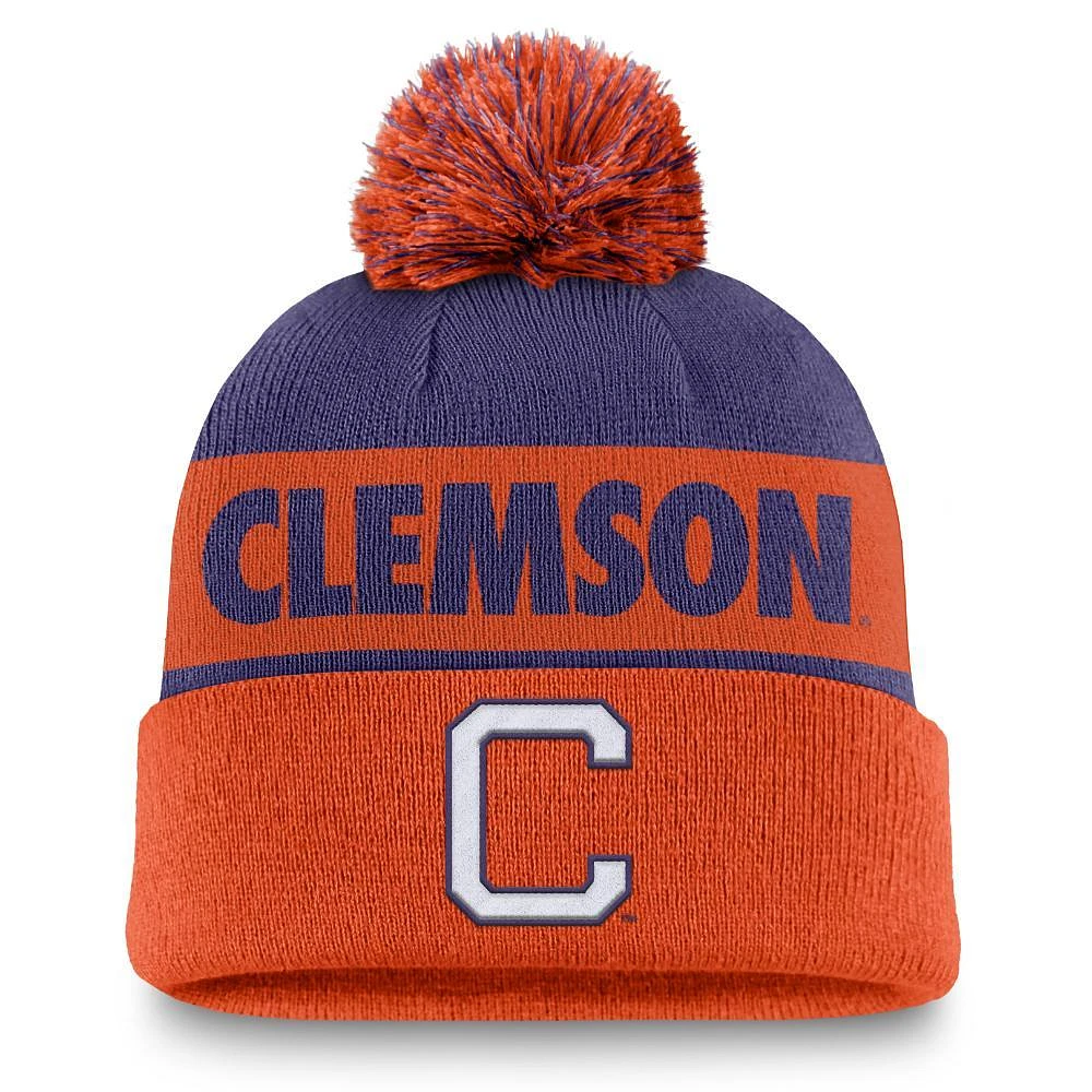 Clemson Nike Primetime Peak Pom Beanie