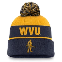 West Virginia Nike Primetime Peak Pom Beanie
