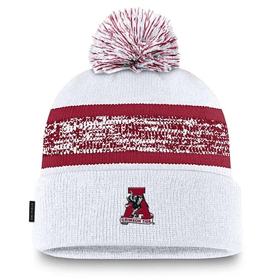 Alabama Nike Sideline Peak Standard Cuff Pom Beanie