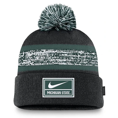 Michigan State Nike Sideline Peak Standard Cuff Pom Beanie