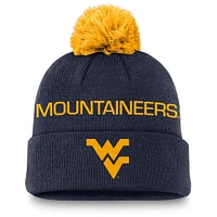 West Virginia Nike Peak Standard Cuff Pom Beanie