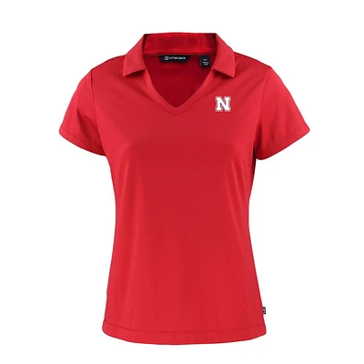 Nebraska Cutter & Buck Women`s Daybreak V-Neck Polo