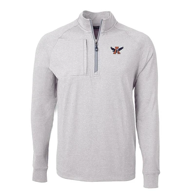 Auburn Cutter & Buck Vault Eagle A Adapt Eco Knit Heather 1/4 Zip Pullover