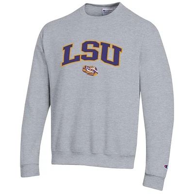 LSU Champion Applique Arch Over Logo Crew