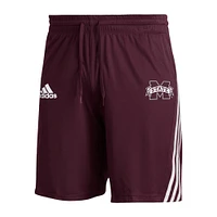 Mississippi State Adidas Men's 3-Stripe Knit Shorts