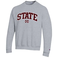 Mississippi State Champion Applique Arch Over Logo Crew