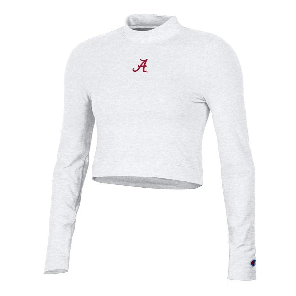 Alabama Champion Women's Fitted Long Sleeve Mock Crop Top