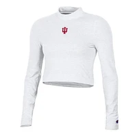 Indiana Champion Women's Fitted Long Sleeve Mock Crop Top